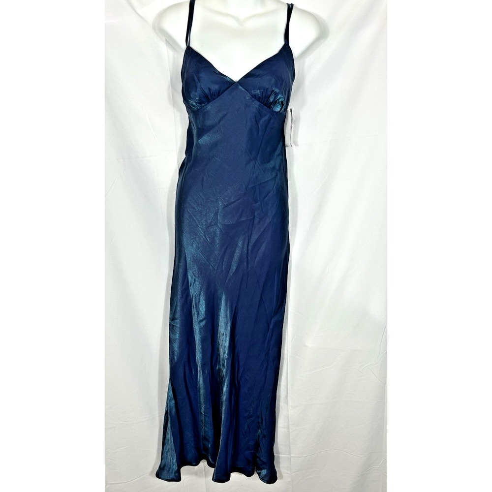 Wild Fable Womens Long Cocktail Dress Size S‎ Y2K Blue Holiday Sparkle Mermaid